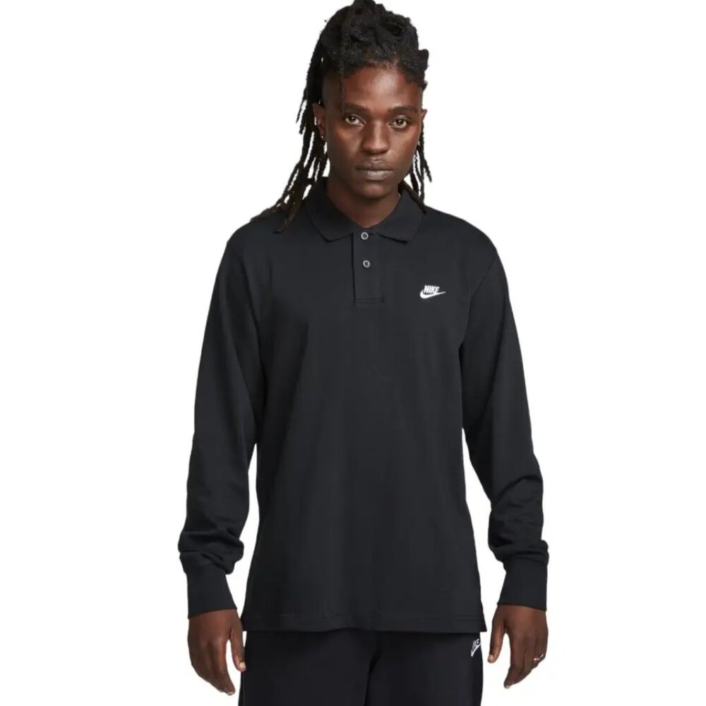 Nike Men's Club Long-Sleeve Knit Polo ~ Size Medium